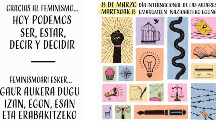 Las entidades locales y territoriales de Navarra conmemoran el 8-M destacando los "logros históricos del feminismo"