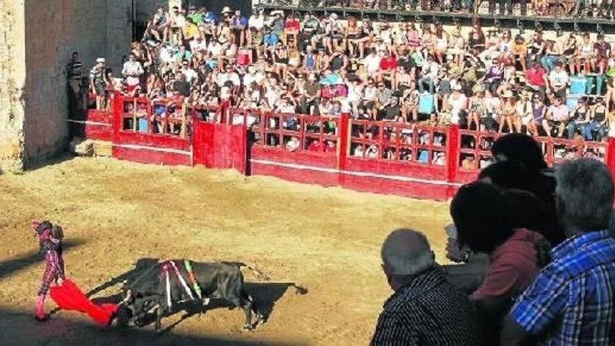 Una novillada celebrada en la plaza de toros de Zestoa.