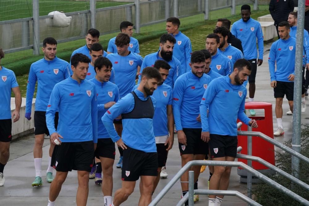 Entrenamiento del Athletic en Lezama.