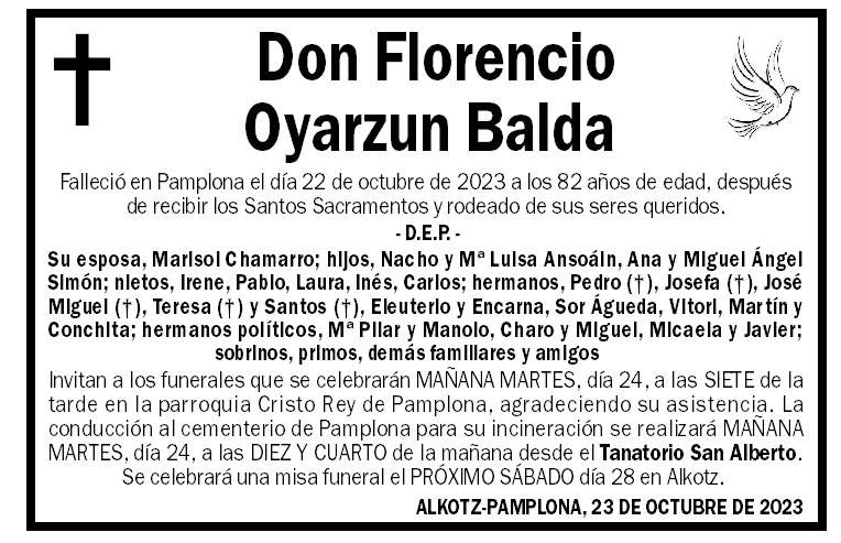 Florencio Oyarzun Balda