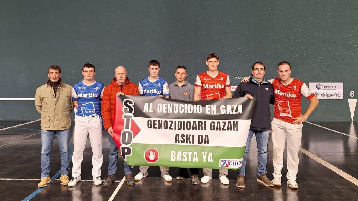 La Fundación Remonte Euskal Jai Berri volvió a pedir que concluya el genocidio de Israel en Gaza.  | FOTO: CEDIDA