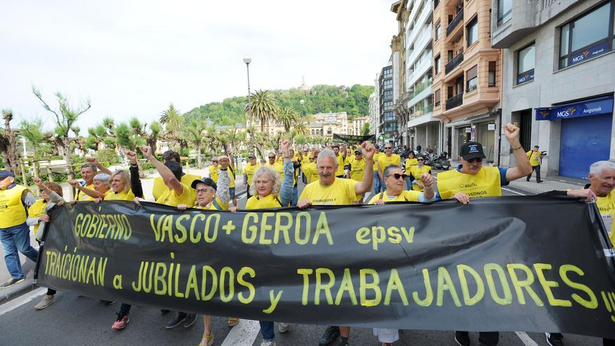 Los afectados por Geroa se manifiestan en Donostia