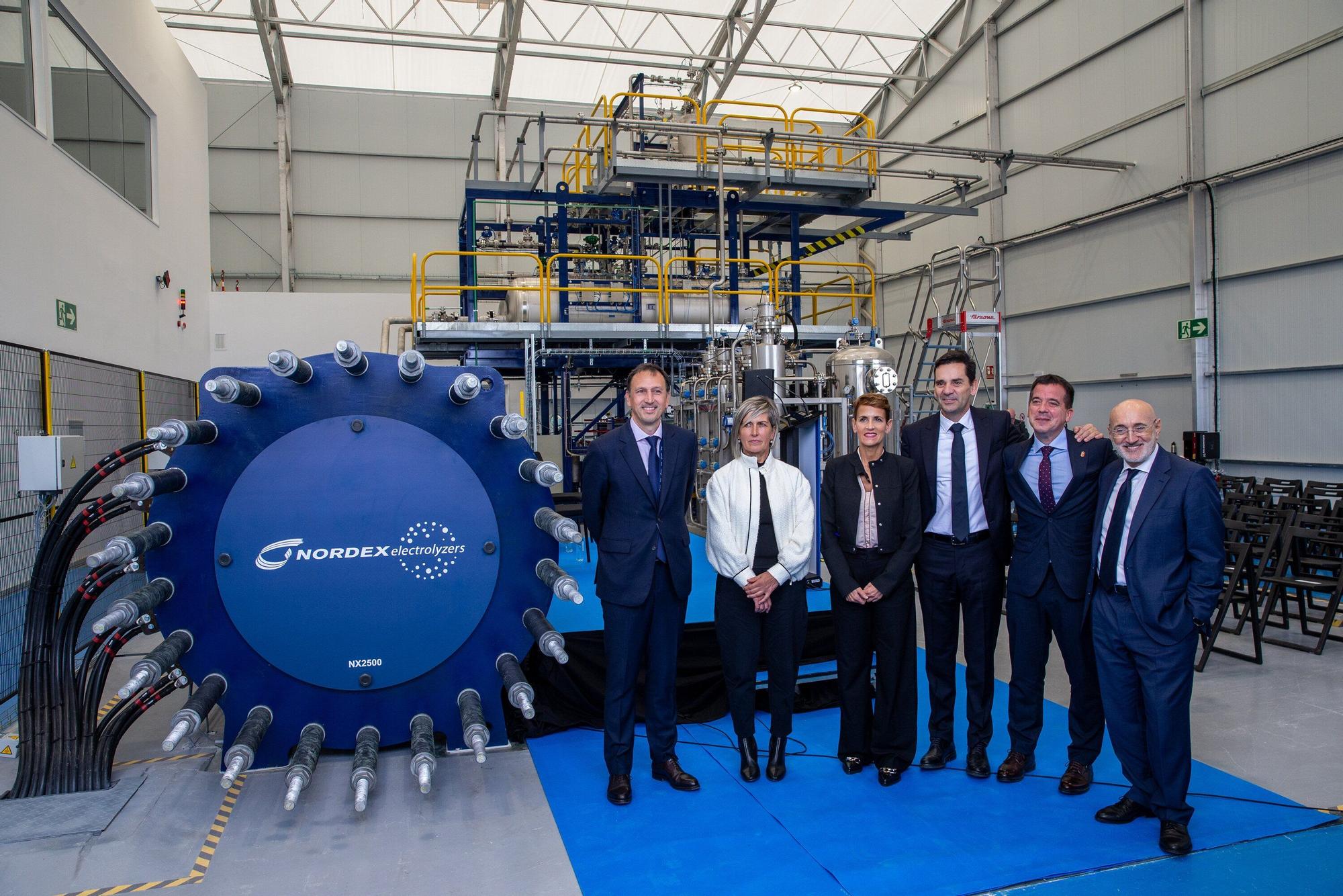 Acto de presentación del Electrolyzer NX2500, el nuevo electrolizador de la empresa Nordex en Lumbier