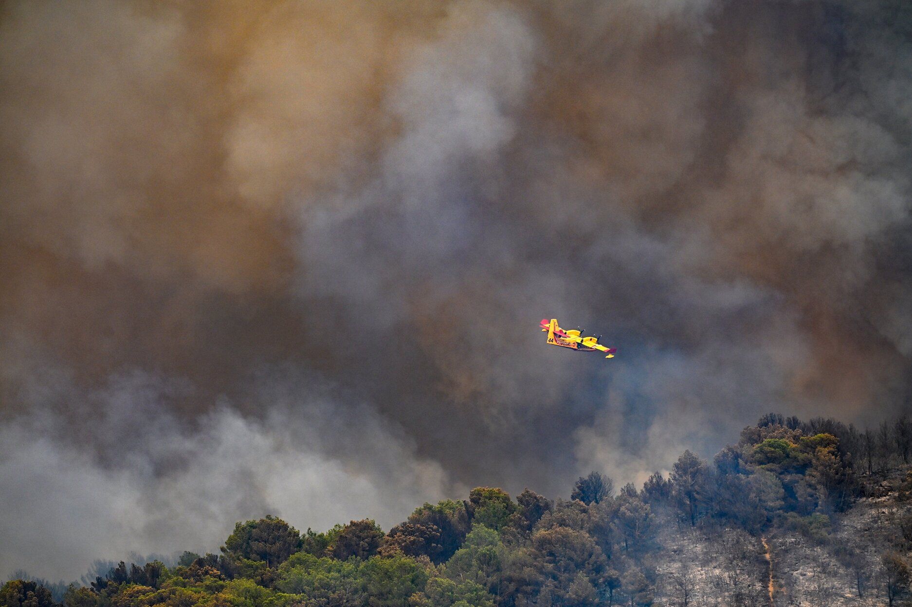 Francia lucha contra uno de los peores incendios en medio siglo