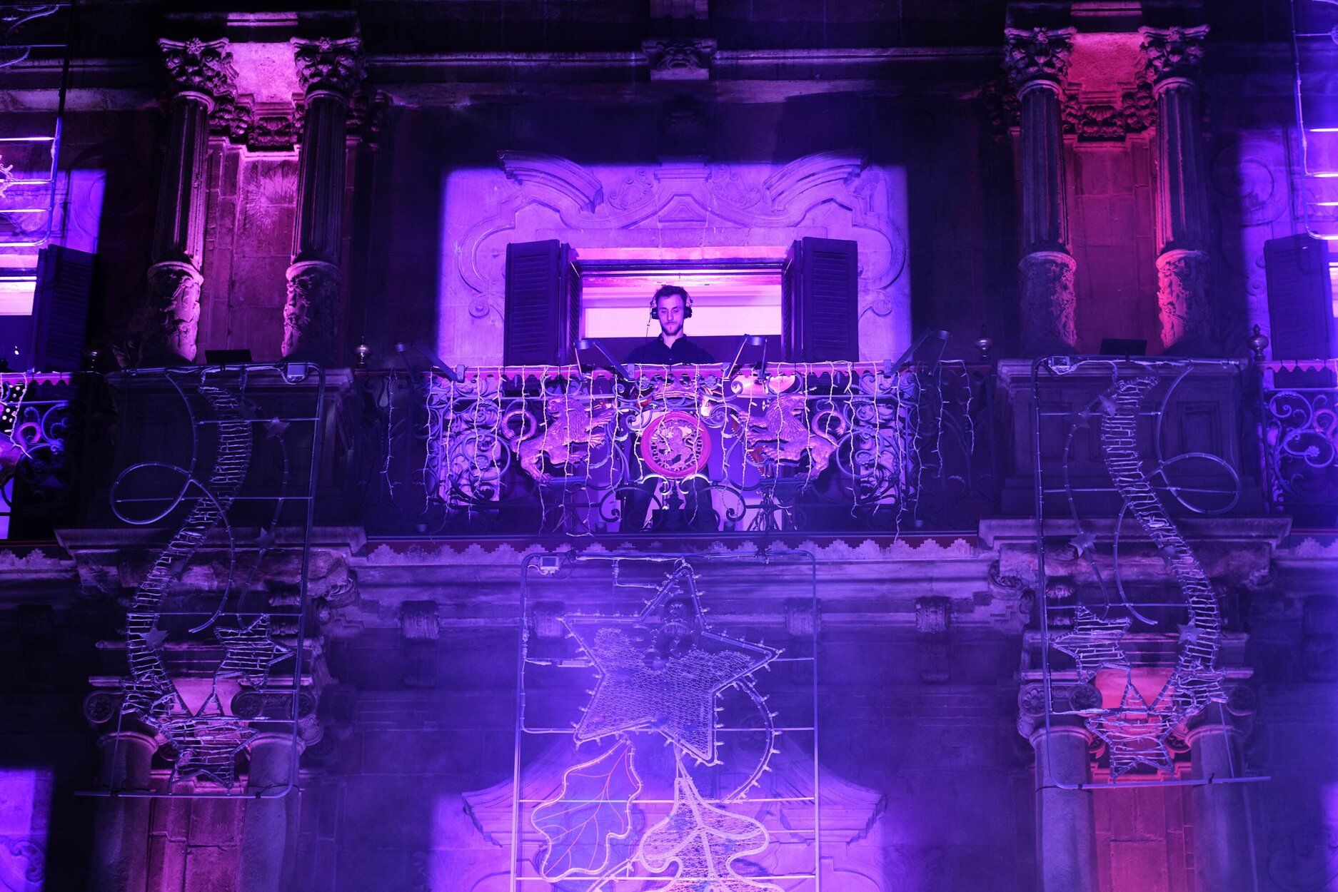 Imagenes del encendido de luces de navidad en Pamplona