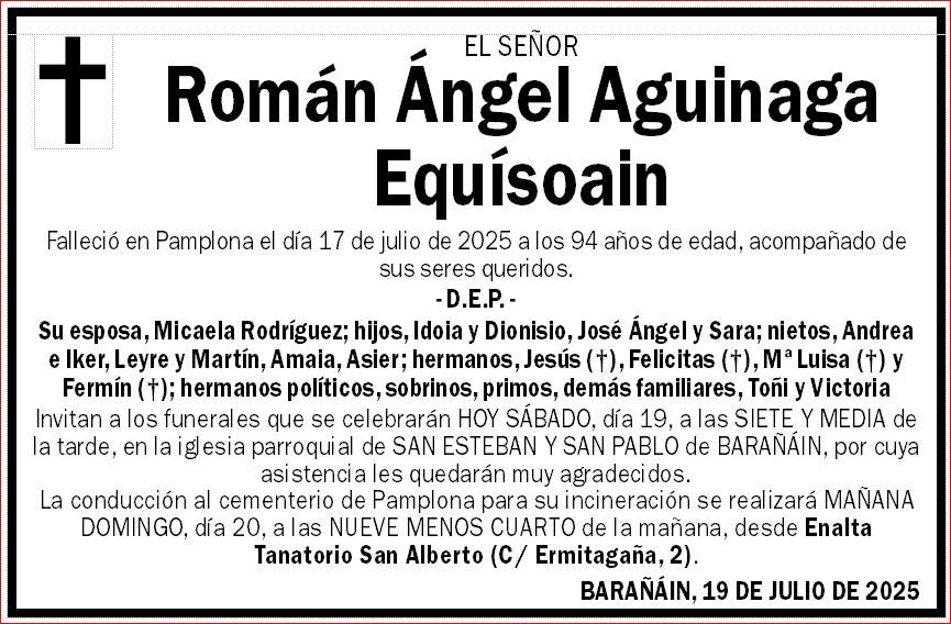 Román Ángel Aguinaga Equísoain