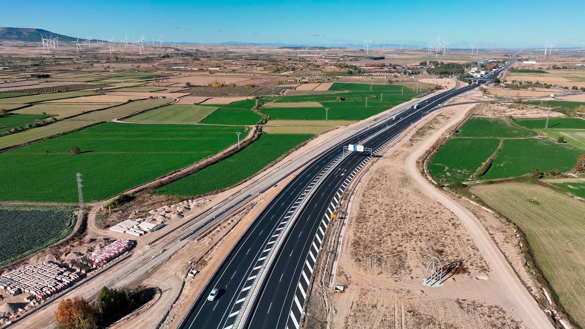 Puesta en servicio de la A-68 entre Gallur y Mallén con su apertura hasta Navarra