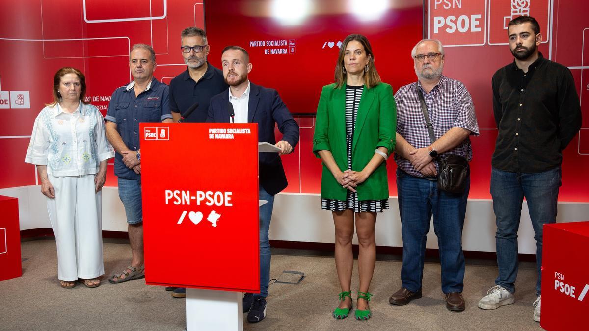 Rueda de prensa del PSN este viernes para abordar la movilidad en la capital navarra.