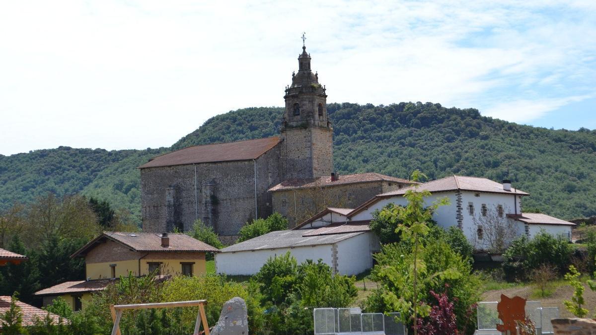 Vista general de Ozaeta, en el municipio de Barrundia.
