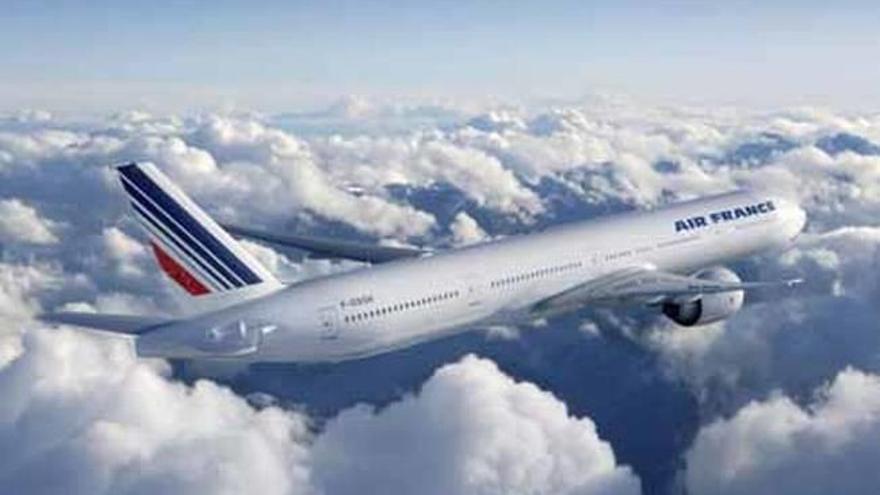 Un avión de Air France en pleno vuelo