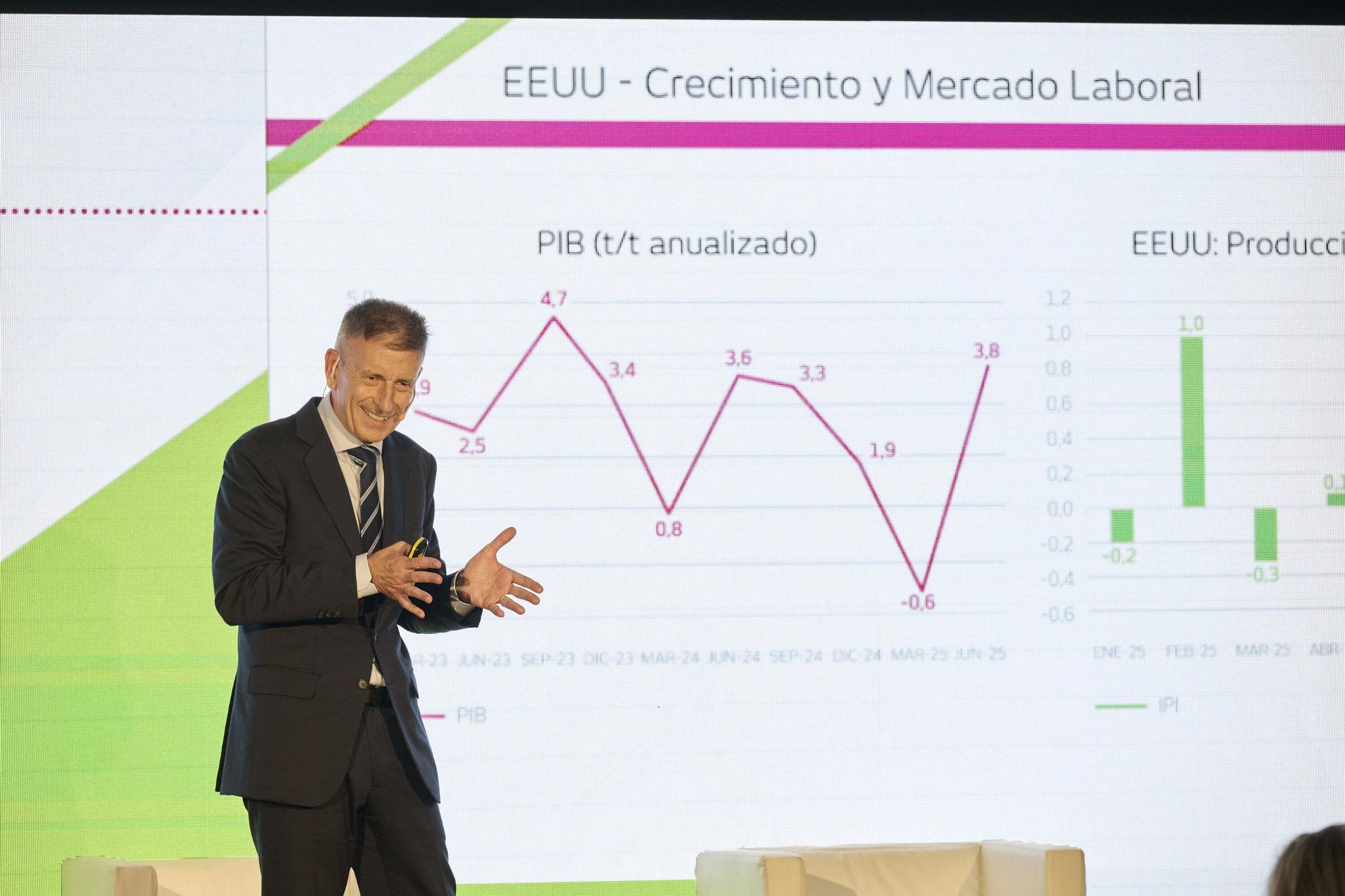 Fotos del encuentro de Laboral Kutxa para la presentación de su informe de la economía navarra