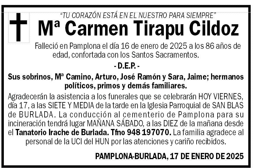 Mª Carmen Tirapu Cildoz