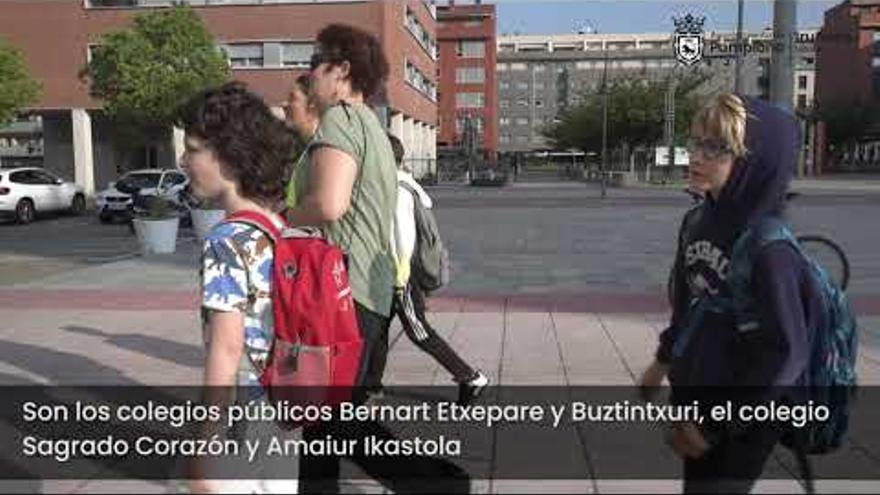 Así son los caminos escolares saludables y seguros de Pamplona