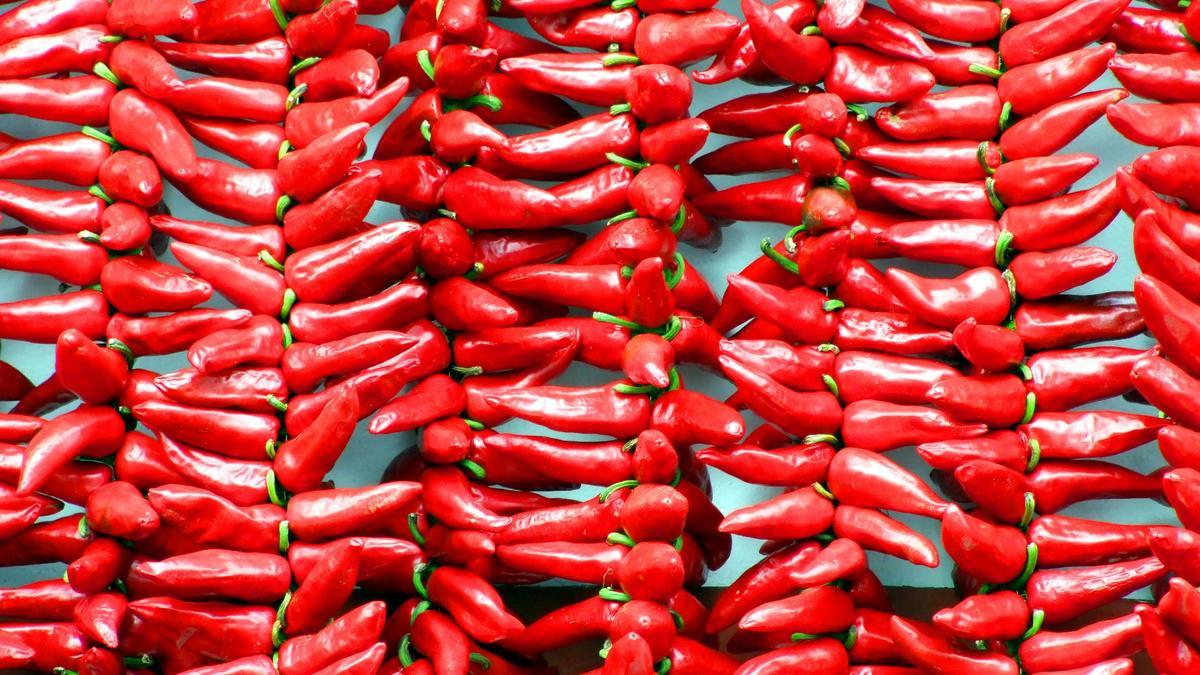 Pimiento rojo de Espelette. Pimiento rojo de Espelette.