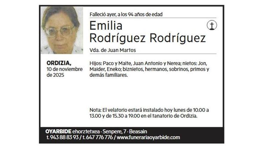 EMILIA RODRIGUEZ RODRIGUEZ