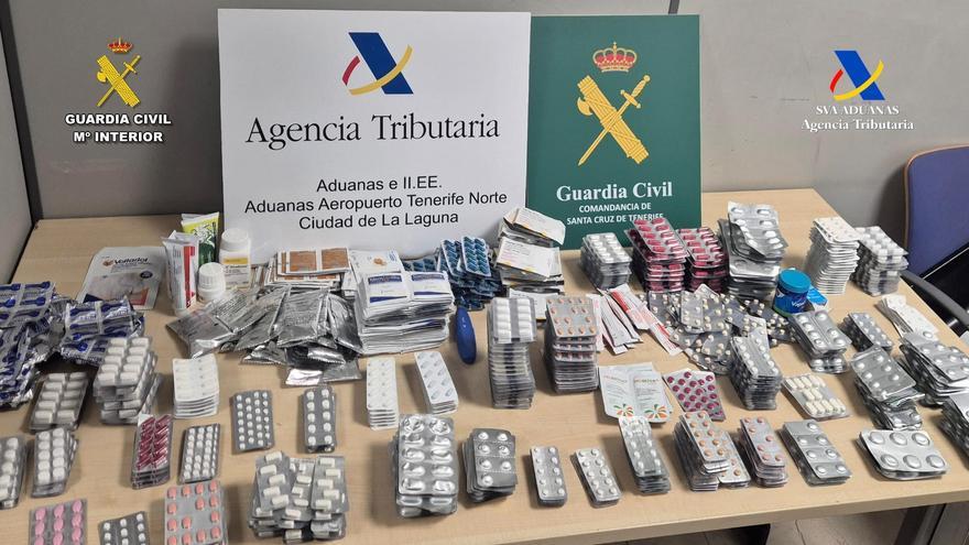 Intervienen 70.000 medicamentos en unas 20 maletas facturadas en el Aeropuerto Tenerife Norte