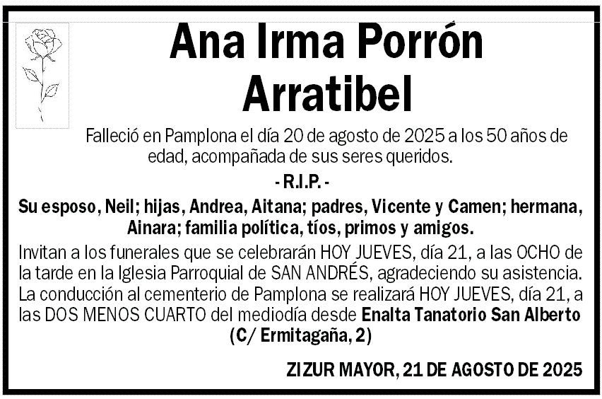 Ana Irma Porrón Arratibel