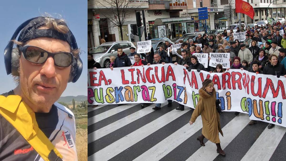 El presentador denuncia el olvido del euskera, recuerda que fue la lengua mayoritaria en el Reino de Navarra y pide recuperar la memoria sin imponerla.