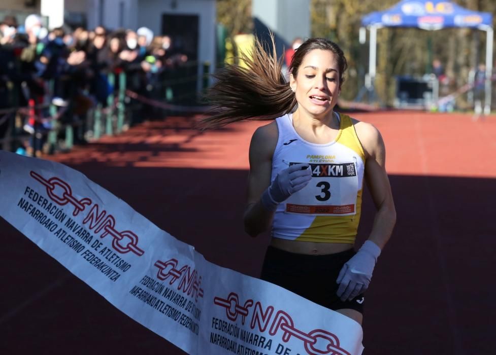 Atletas durante el 36 Campeonato Navarro de Cross Largo.