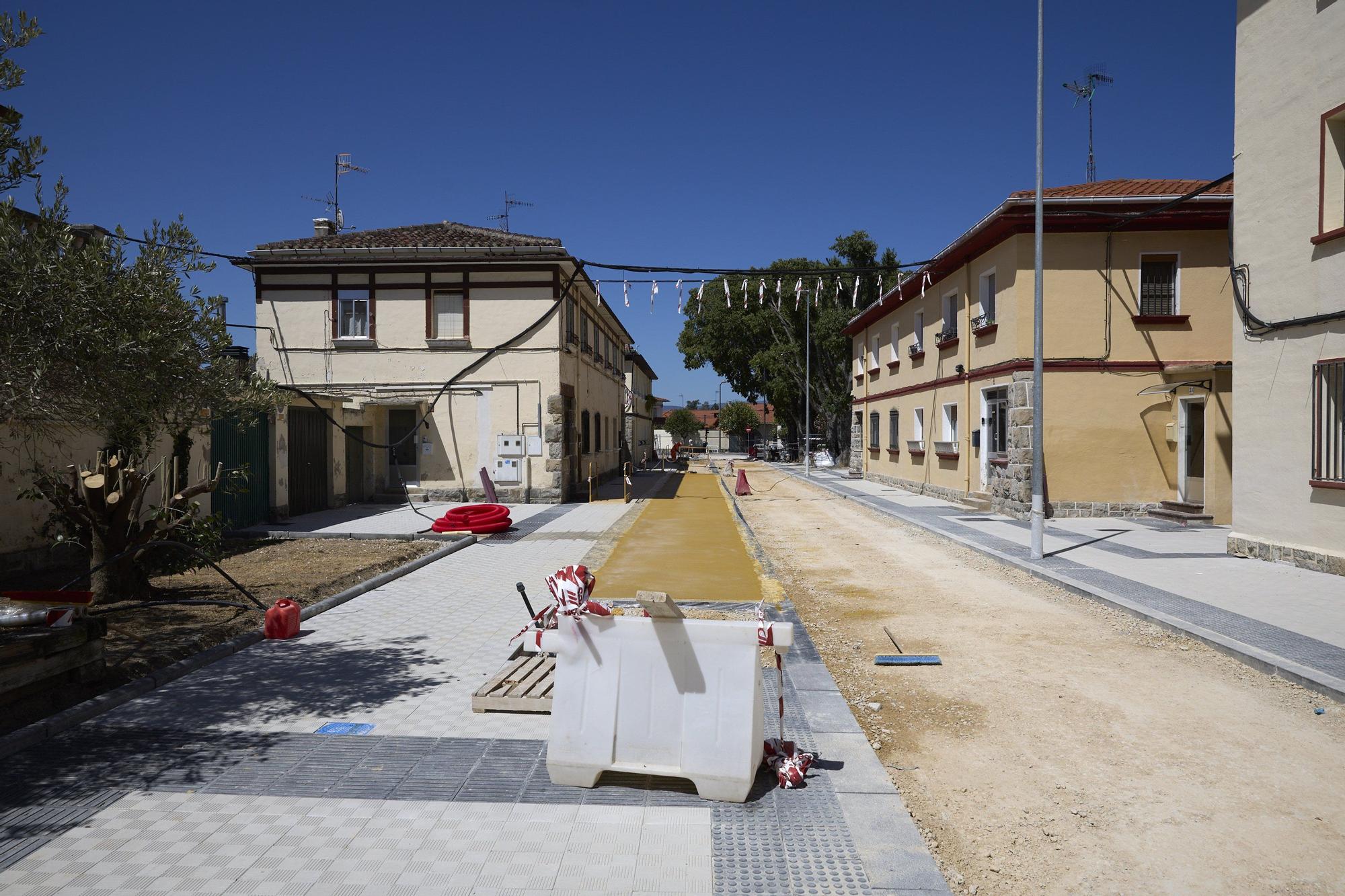 Fotos de las obras en Pamplona, que no descansa ni en verano