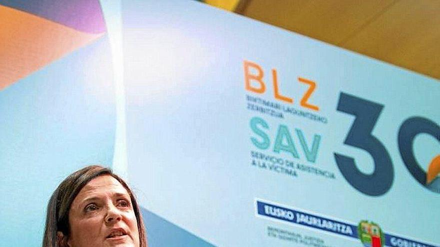La consejera Artolazabal, en el aniversario del SAV. Foto: Efe