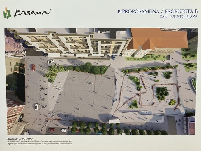 Tres proyectos para la nueva plaza San Fausto de Basauri