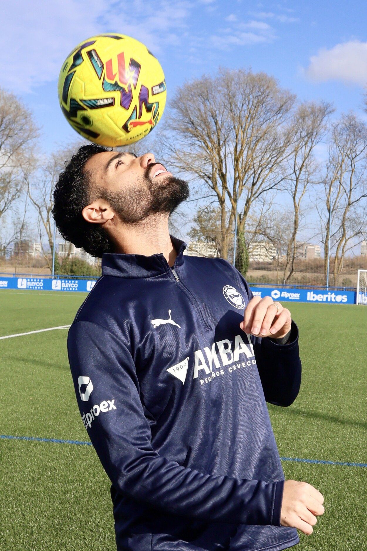 Calebe, durante su entrevista con DNA en Ibaia.
