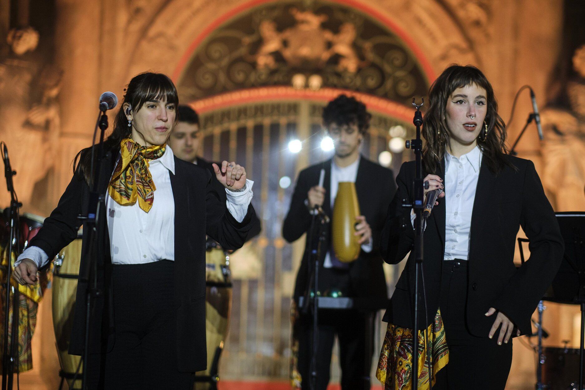 Imagenes del encendido de luces de navidad en Pamplona