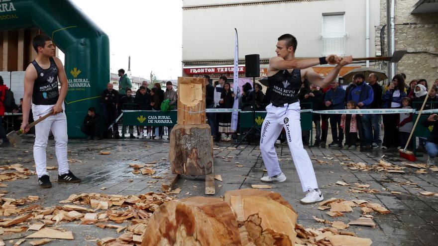 Reñida semifinal del Campeonato Rural Kutxa de aizkora