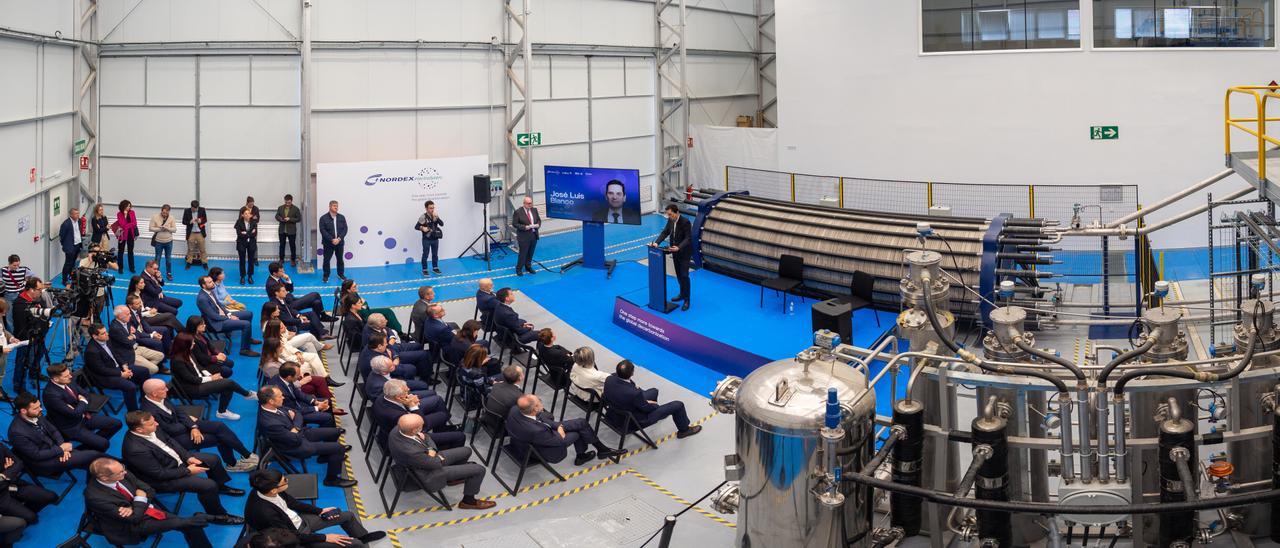 Acto de presentación del Electrolyzer NX2500, el nuevo electrolizador de la empresa Nordex en Lumbier