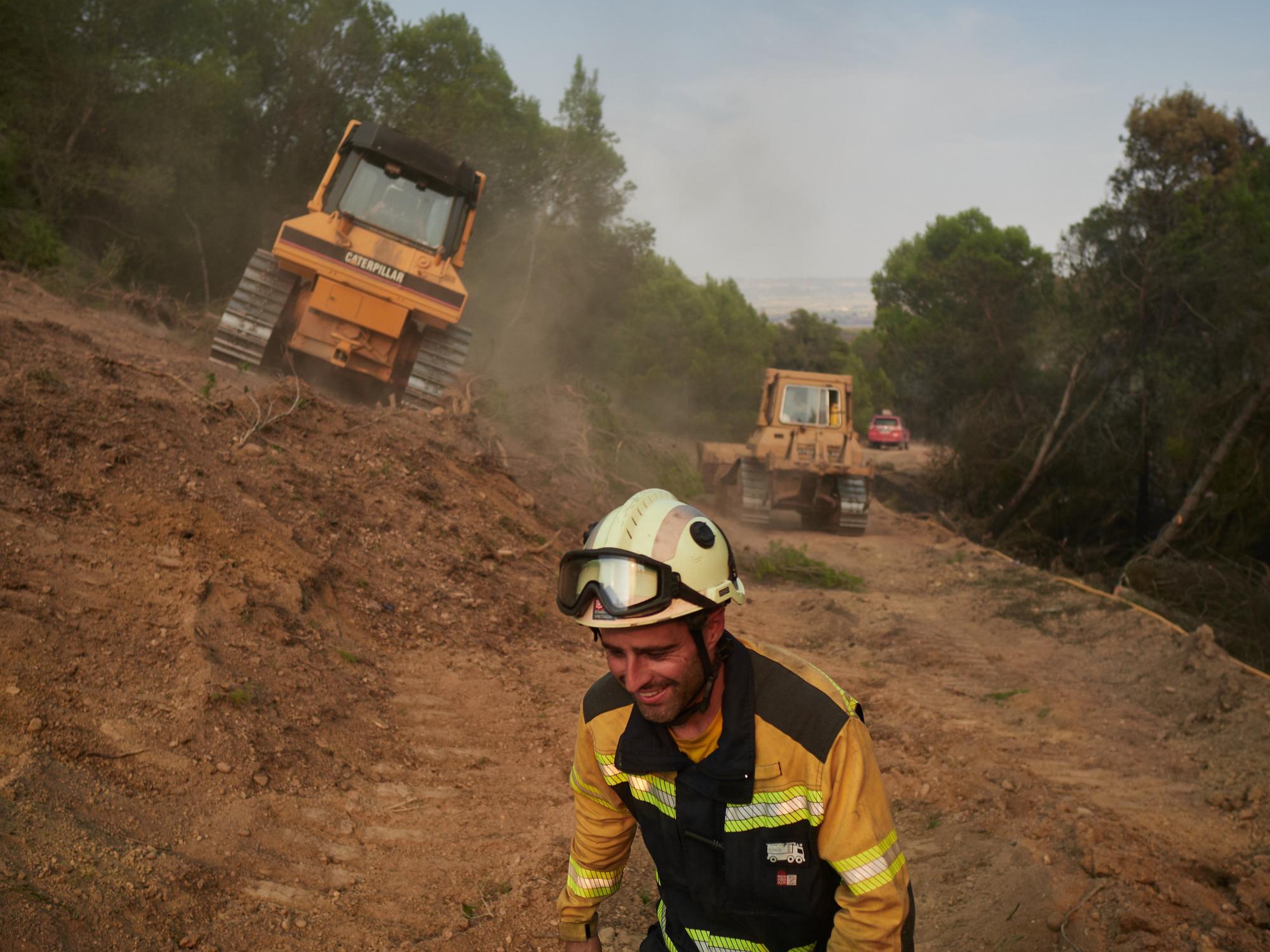 Fotos del incendio forestal cerca de Carcastillo