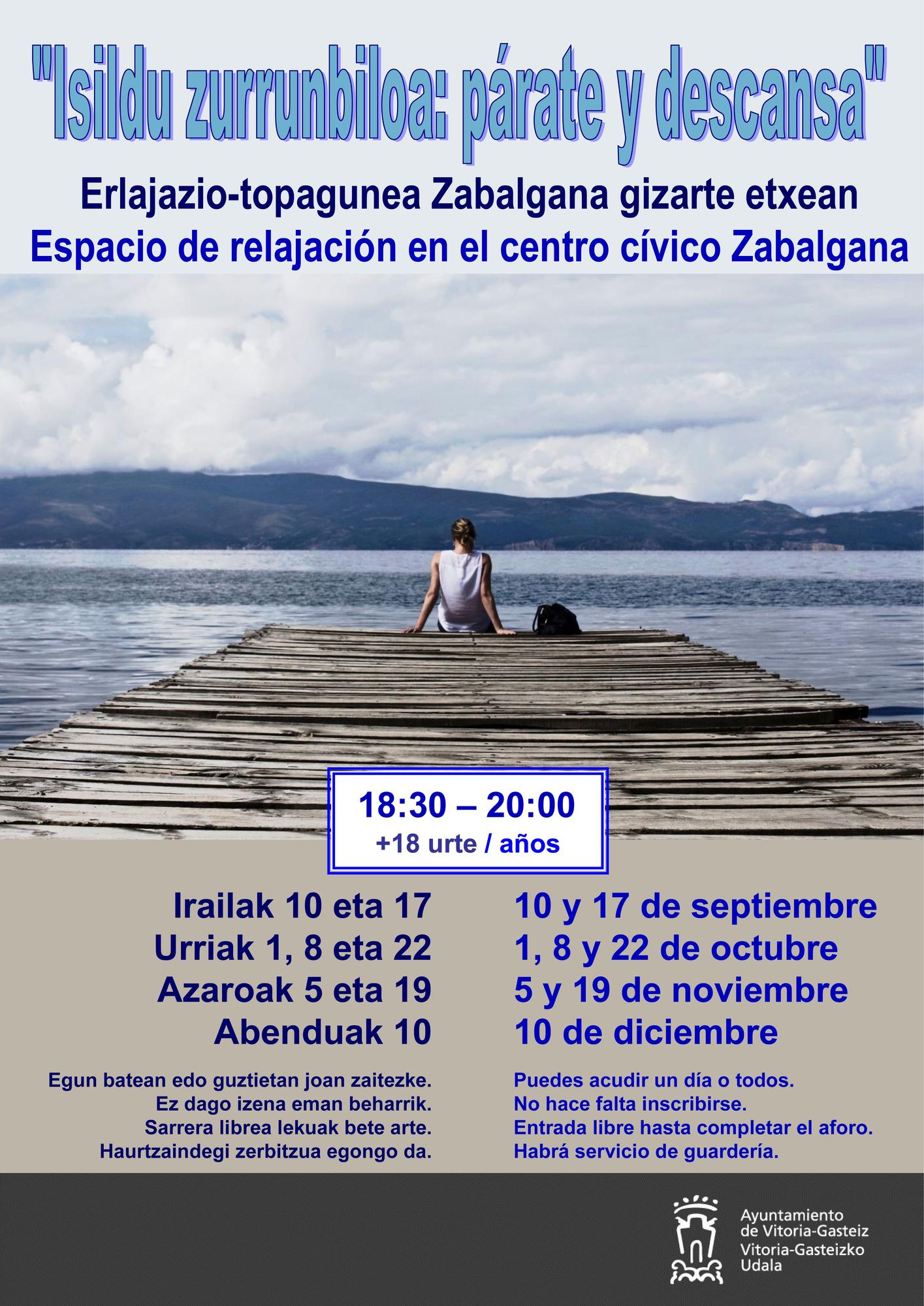 Bajo el lema ‘Isildu zurrunbiloa: párate y descansa’,  se han previsto ocho nuevas citas desde la próxima semana y hasta fin de año.