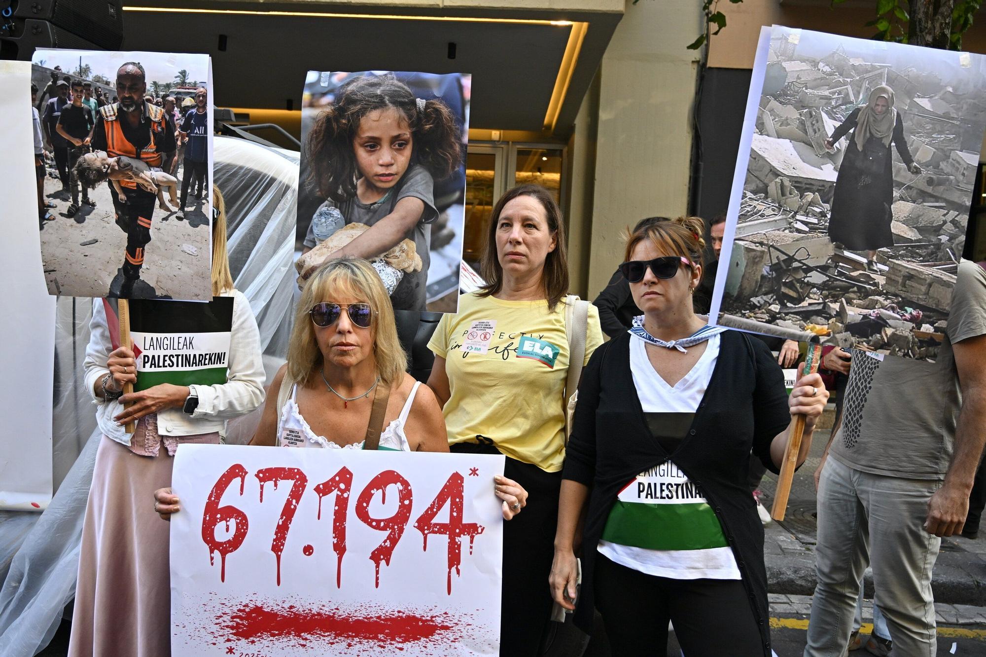 Miles de personas se manifiestan en Bilbao en apoyo al pueblo palestino