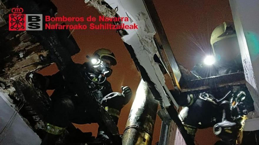 Extinguido un incendio en una vivienda de Berriozar que se ha originado en una chimenea