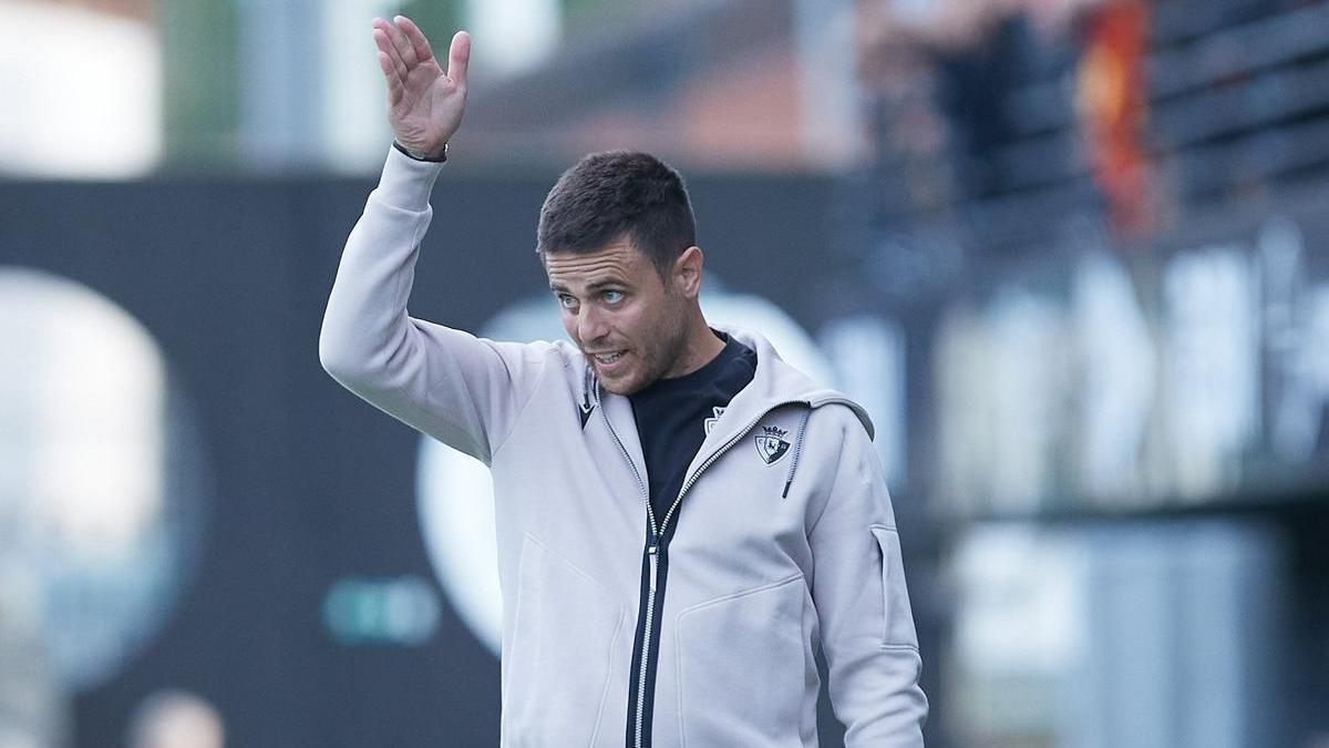 Alessio Lisci, durante el Osasuna-Racing del sábado en Irun.