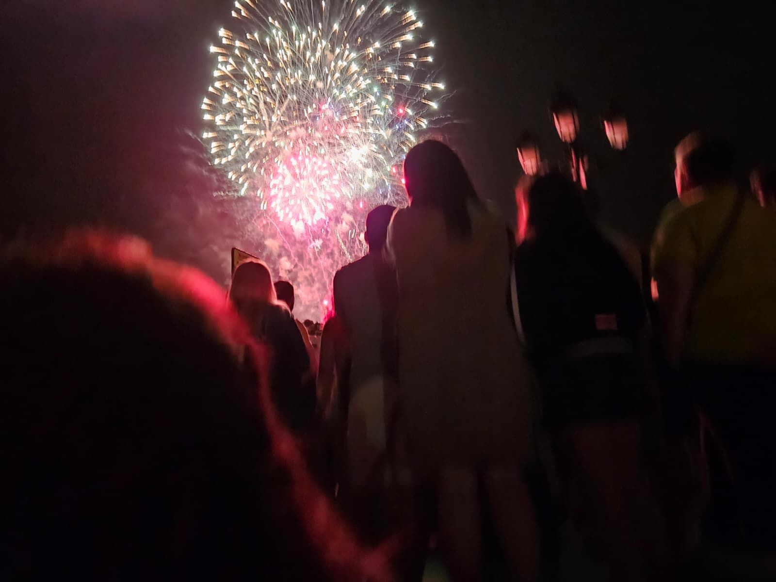 Fuegos artificiales de Artefogo Pirotecnia iluminan la noche de Aste Nagusia