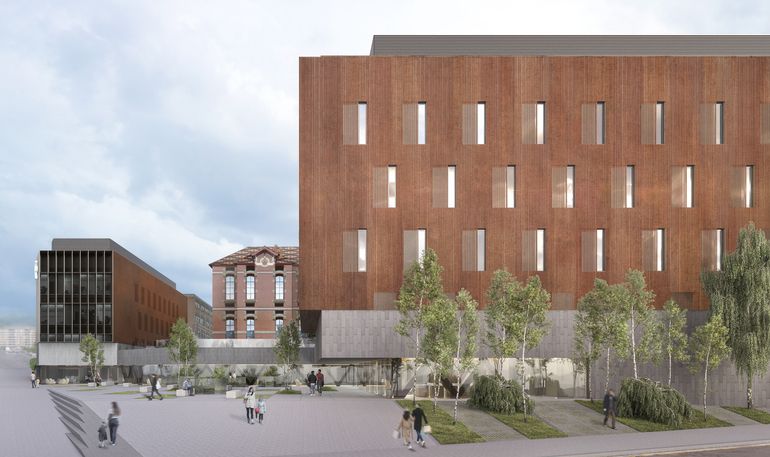 En imágenes: Las obras del nuevo edificio de consultas externas del Hospital de Basurto arrancan en octubre