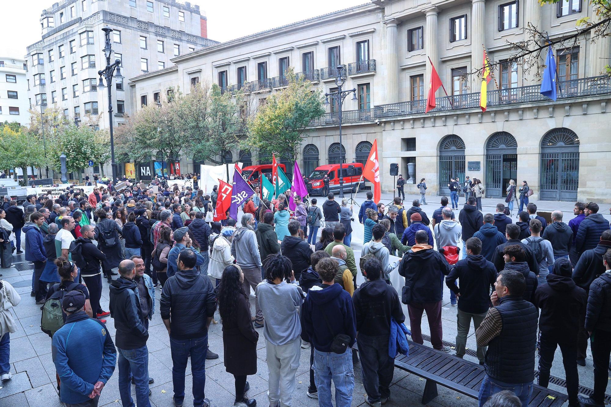Fotos de la tercera jornada de huelga en la FP de Navarra