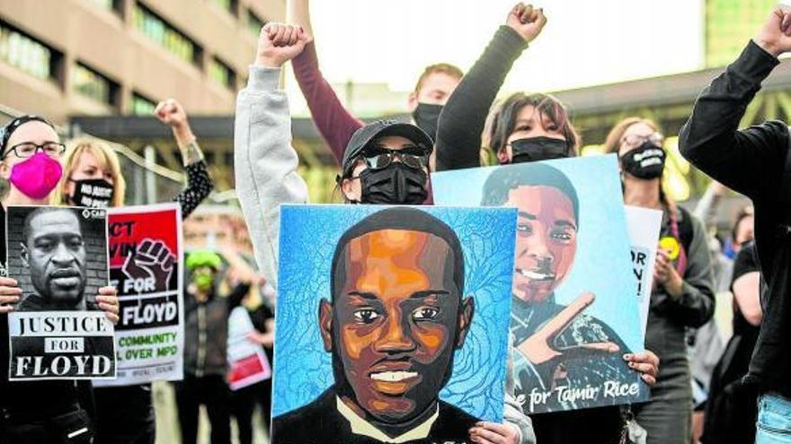 Protestas antirracistas durante el juicio por el asesinato de George Floyd. Foto: Efe