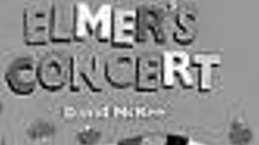The book learn the colors with elmer elephant  Title: Elme&#039;s concert. Author: David McKee. Publishing company: Altea. Year: 1989.