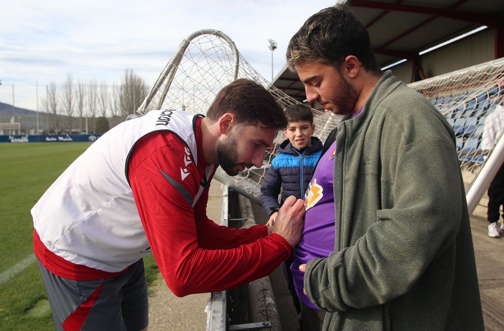 Fotos del entrenamiento en Tajonar en la víspera del Osasuna - Levante