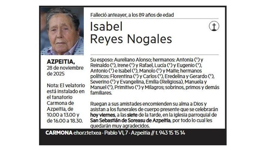 ISABEL REYES NOGALES