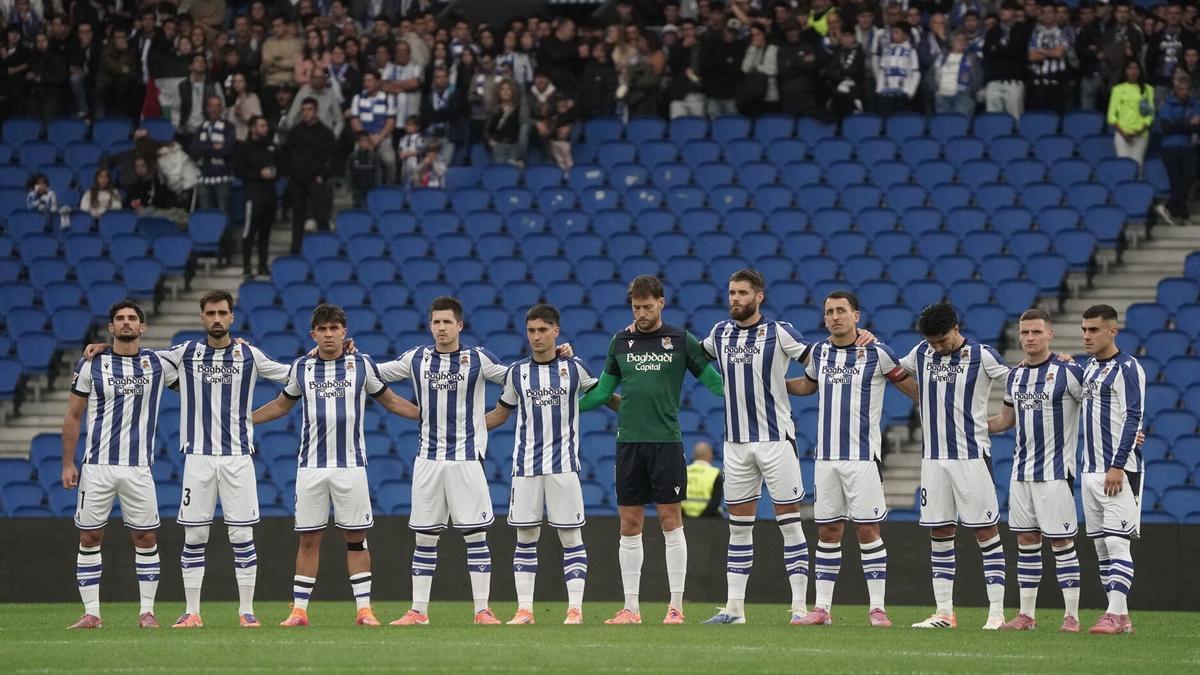 El once de la Real frente al Rayo en Anoeta