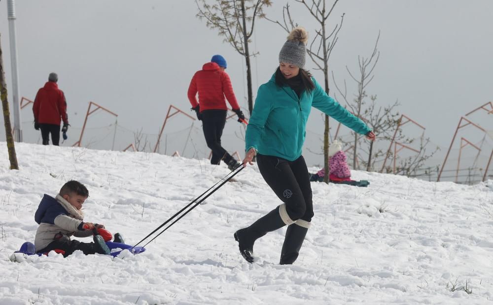 Imágenes de la nieve este sábado