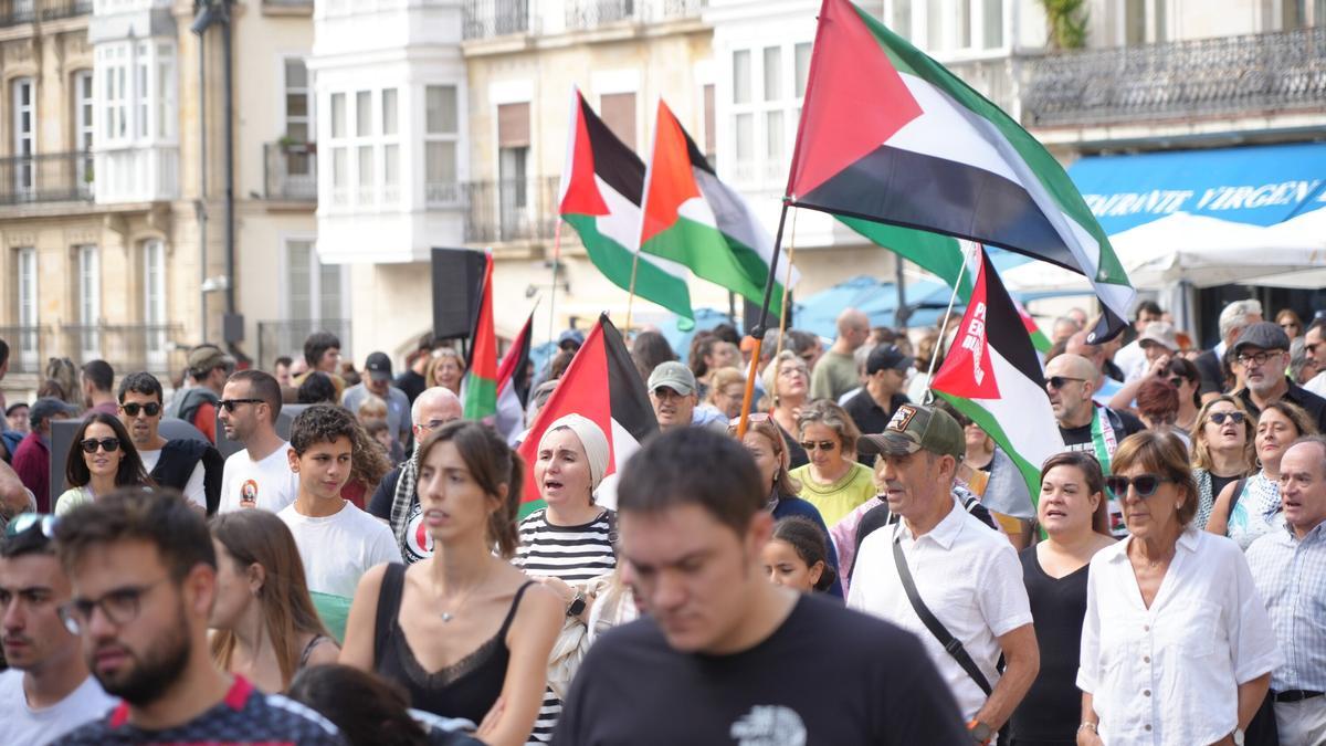 Imagen de archivo de un manifestación en Vitoria-Gasteiz a favor de Palestina