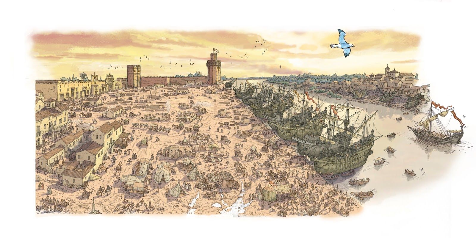 Arenal de Sevilla y barrio de la Carretería en 1519