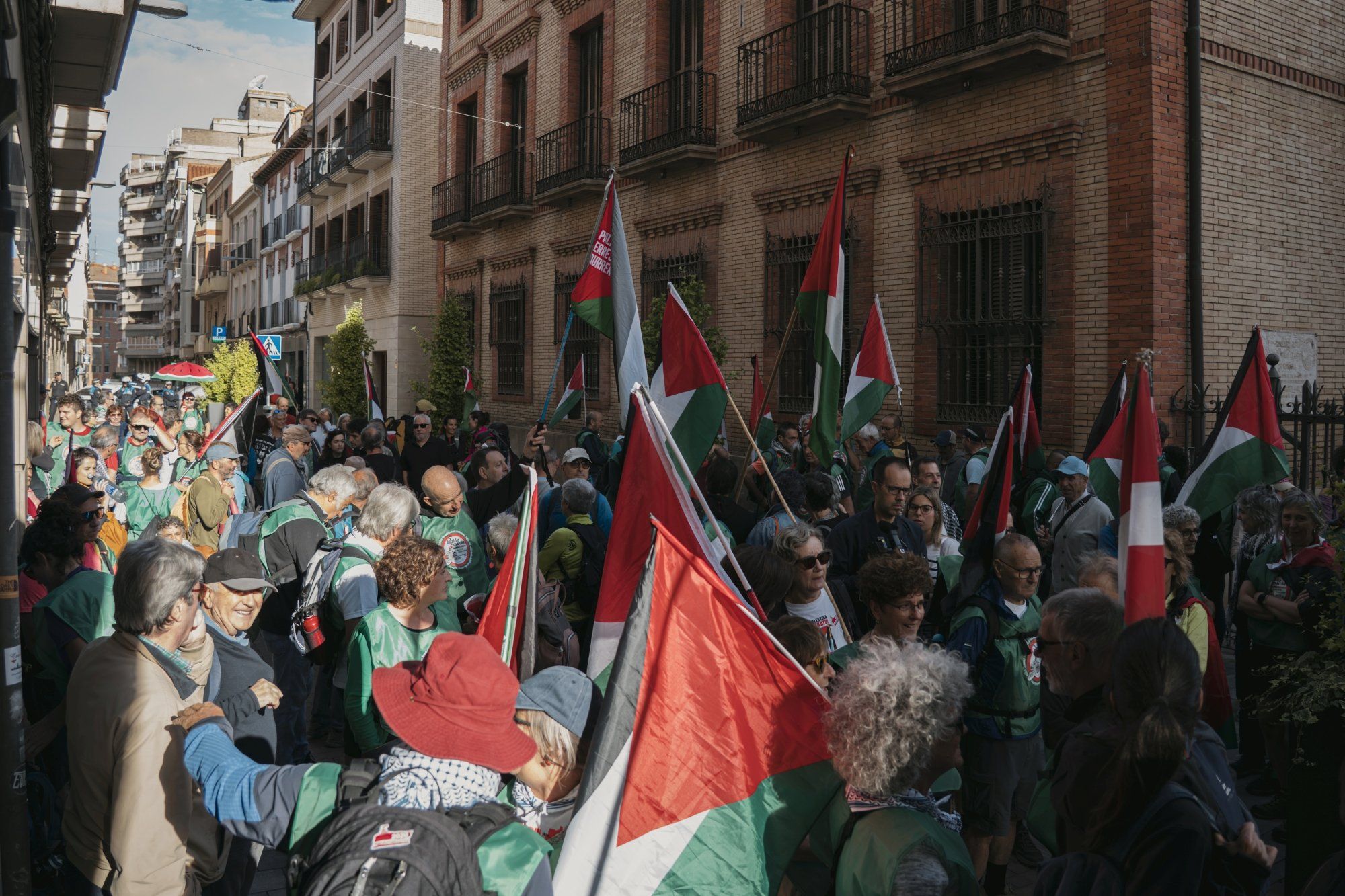 Fotos de la marcha pro Palestina 'Ibaitik Itsasora' en Tudela
