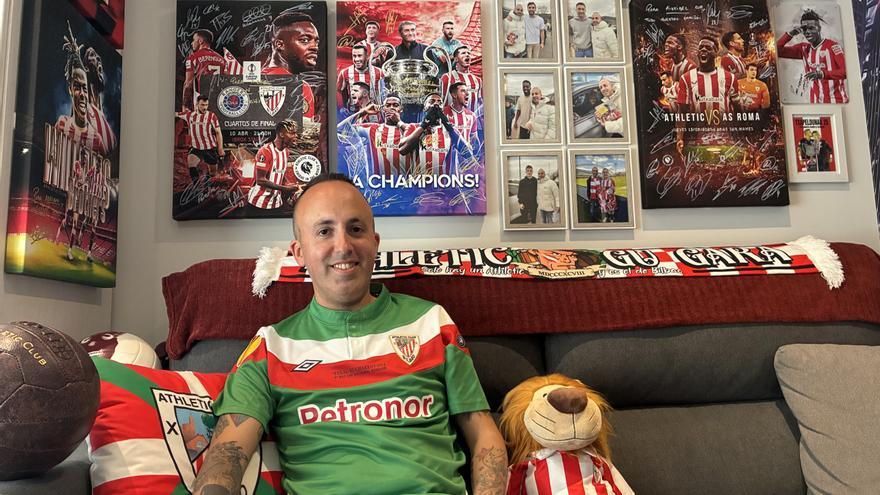 El athleticzale que regala cuadros a los jugadores y tiene un museo rojiblanco en casa