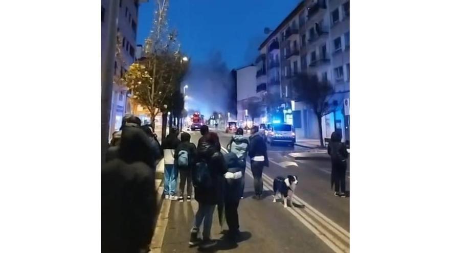 Incendio en un establecimiento de la Rochapea