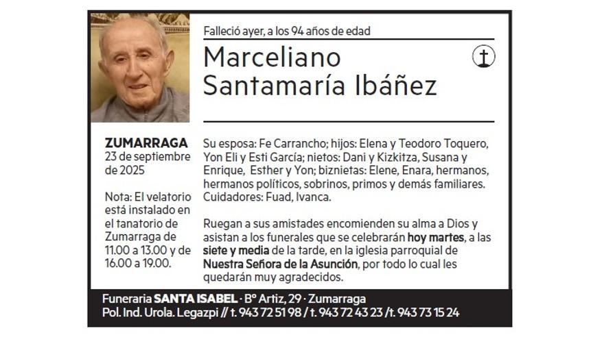 MARCELIANO SANTAMARIA IBAÑEZ